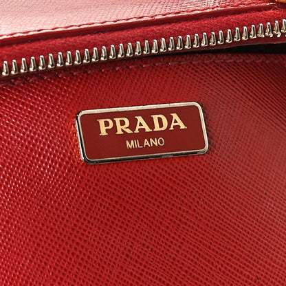Prada Saffiano Micro Galleria Double Zip Tote Fuoco 6 of 11