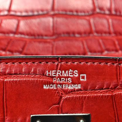 Hermes Matte Alligator Birkin 30 Rouge H 6 of 9