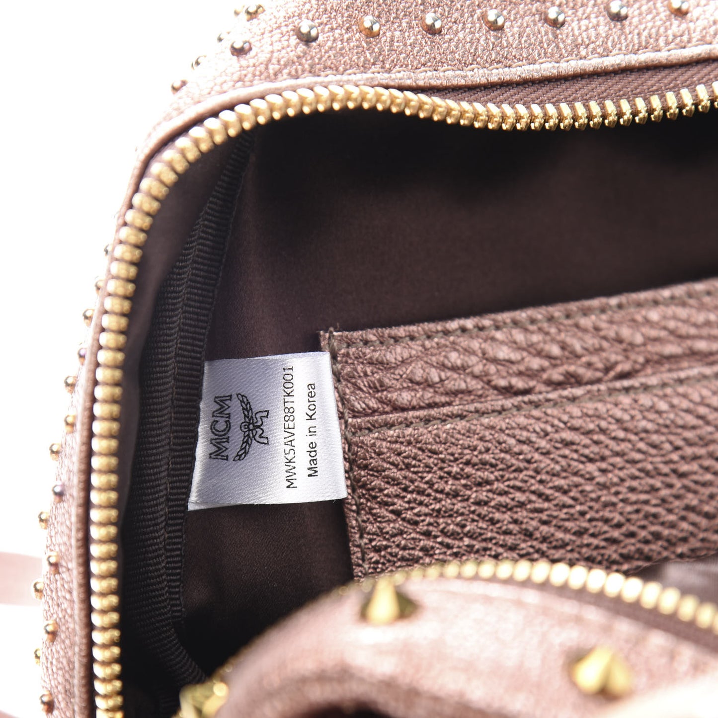 Metallic Calfskin Stud X-Mini Stark Bebe Boo Backpack Pink