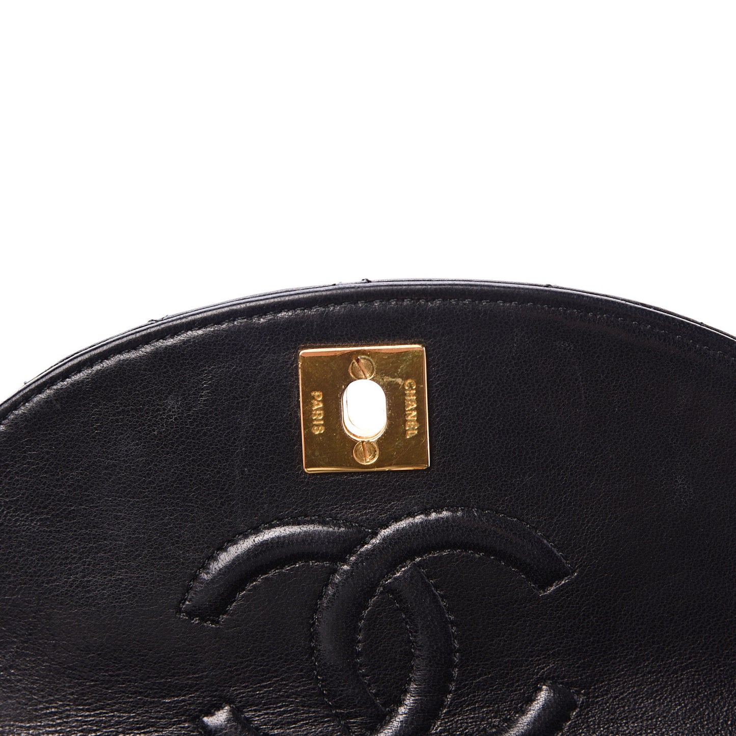 Lambskin Quilted Small Single Flap Black