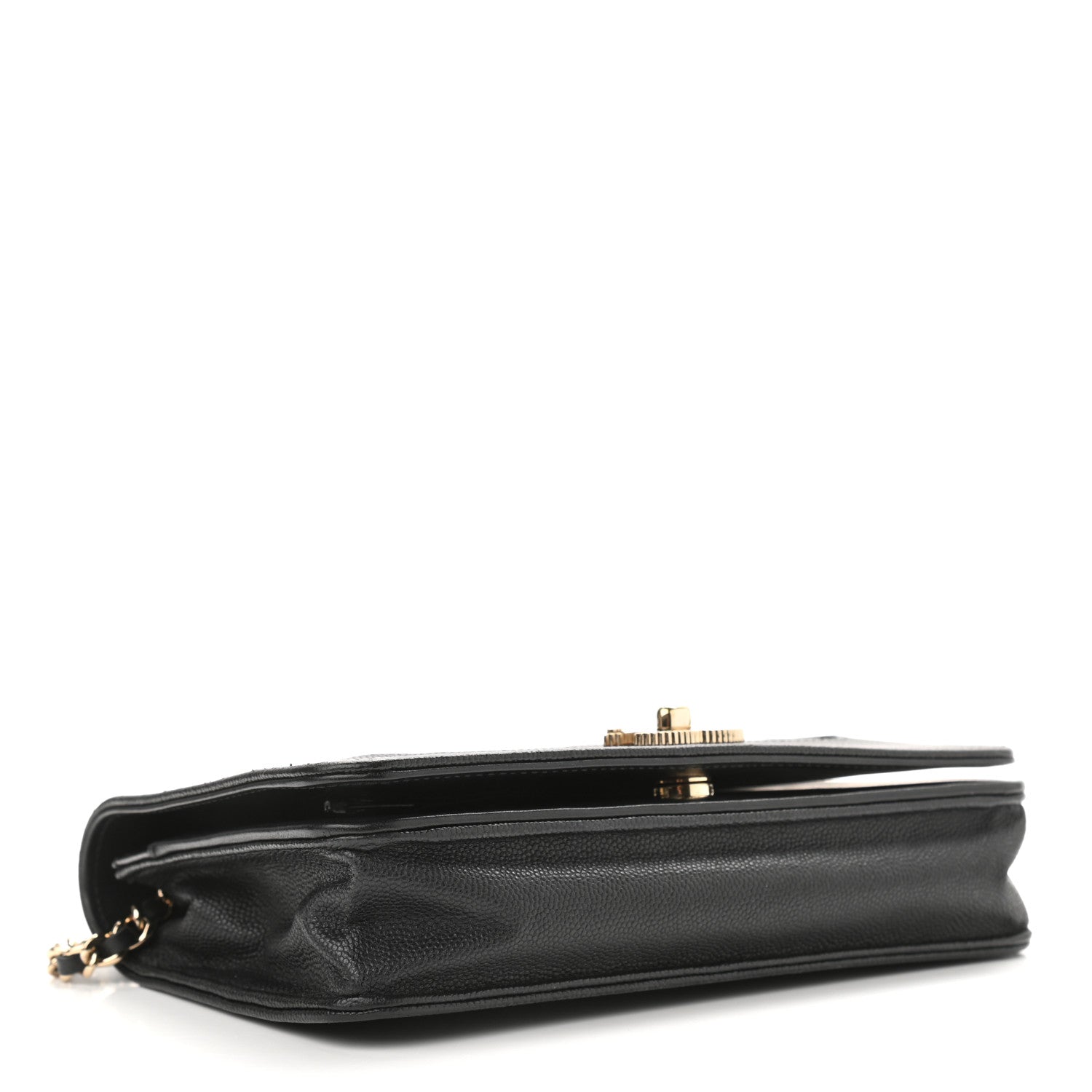 Chanel Caviar Quilted Vintage Mademoiselle Wallet On Chain WOC Black 4 of 12