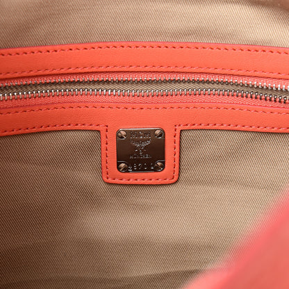 MCM Calfskin Ottomar Monogram Medium Klara Hobo Hot Coral 5 of 11