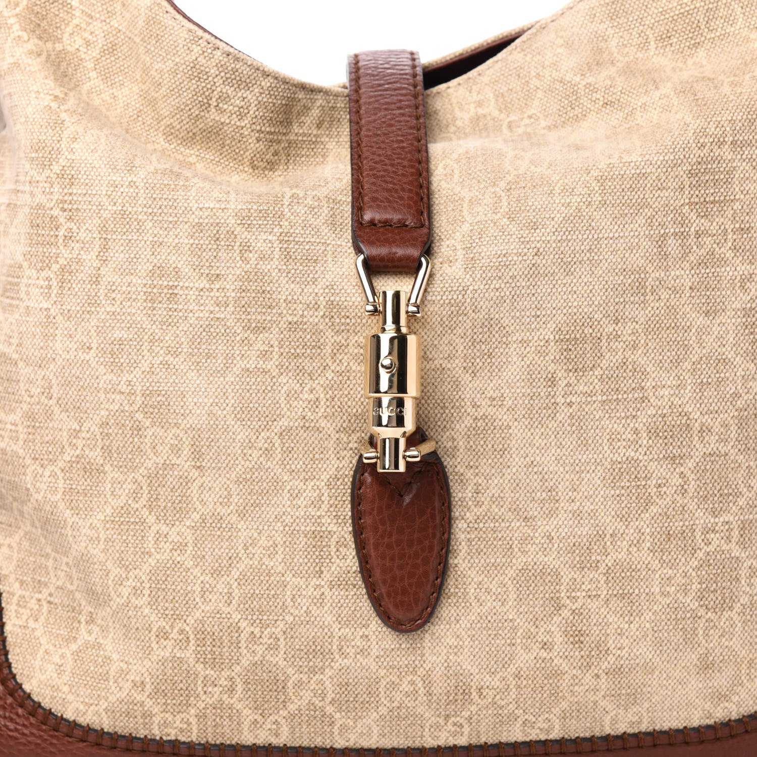 Gucci Monogram Medium New Jackie Shoulder Bag Brown 12 of 12