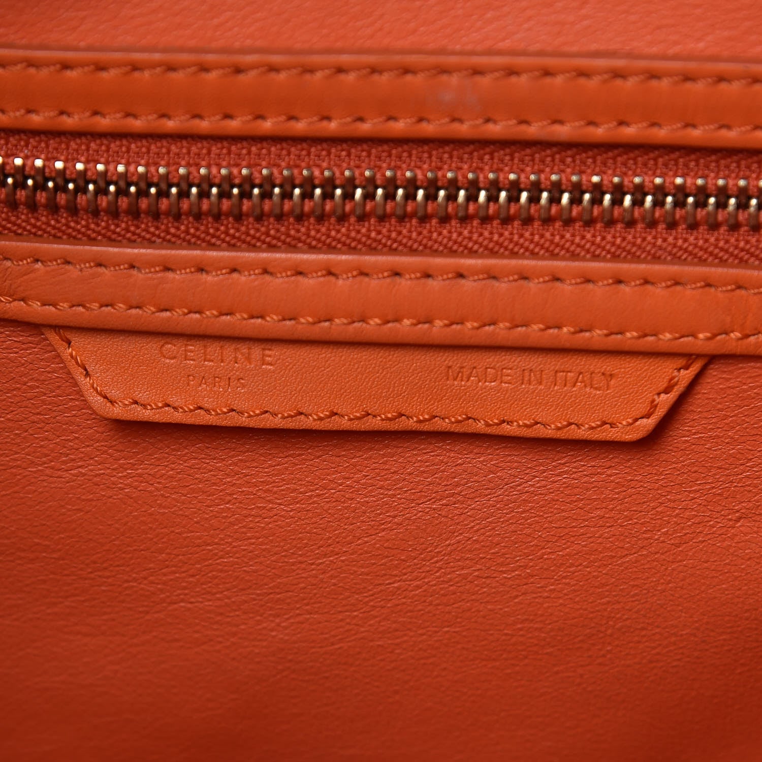 Celine Smooth Calfskin Mini Luggage Bright Orange 7 of 24