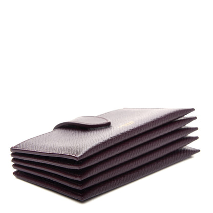 Celine Grained Shiny Calfskin Accordion Card Holder Burgundy 4 of 7