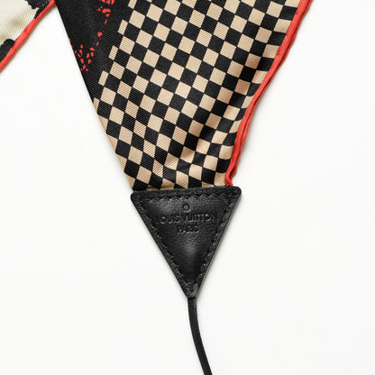 Louis Vuitton Silk Leopard Tassel Scarf Black 4 of 7