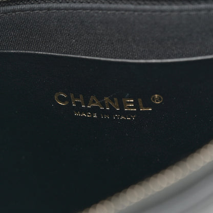 Chanel Shiny Crumpled Lambskin Quilted Large Trendy Chain Around Hobo Black 6 of 10