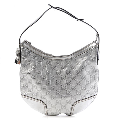 Gucci Metallic Guccissima Small Princy Hobo Silver 1 of 9