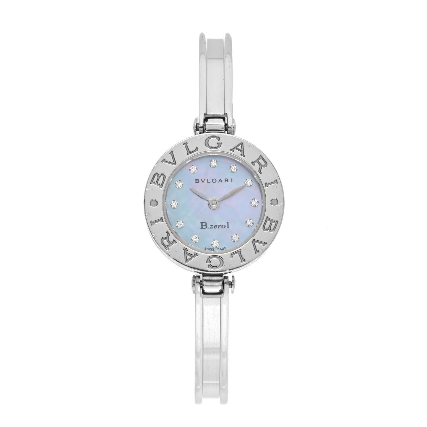 Stainless Steel Diamond Blue Mother of Pearl 22mm B.zero1 Quartz Watch