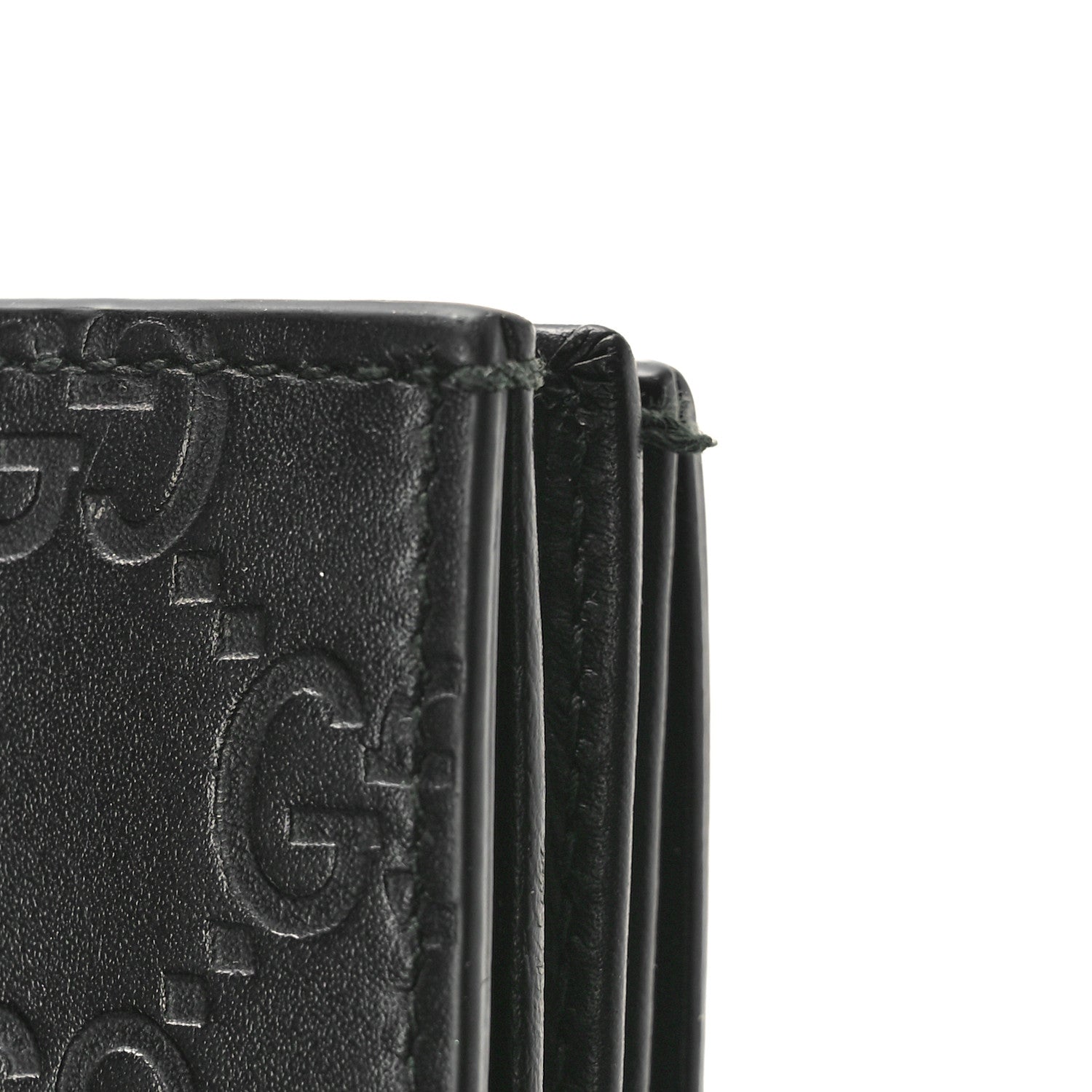Gucci Guccissima Signature Bowy Card Case Wallet Black 9 of 9