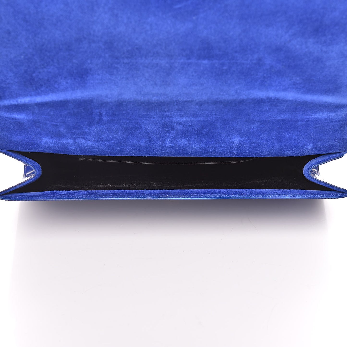 Patent Calfskin Monogram Large Belle De Jour Clutch Royal Blue