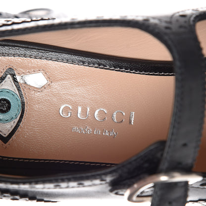 Gucci Calfskin Queercore Brogue Knee High Boots 36 Black 8 of 8