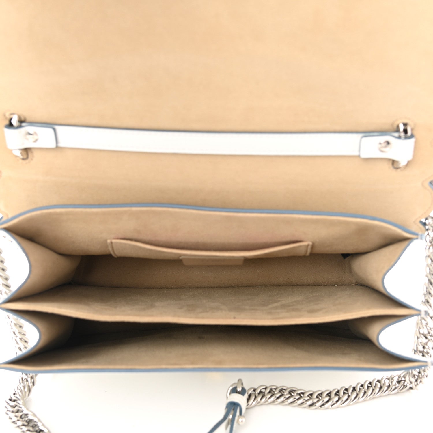 Fendi Vitello Liberty Scalloped Studded Kan I Shoulder Bag Bianco 5 of 11