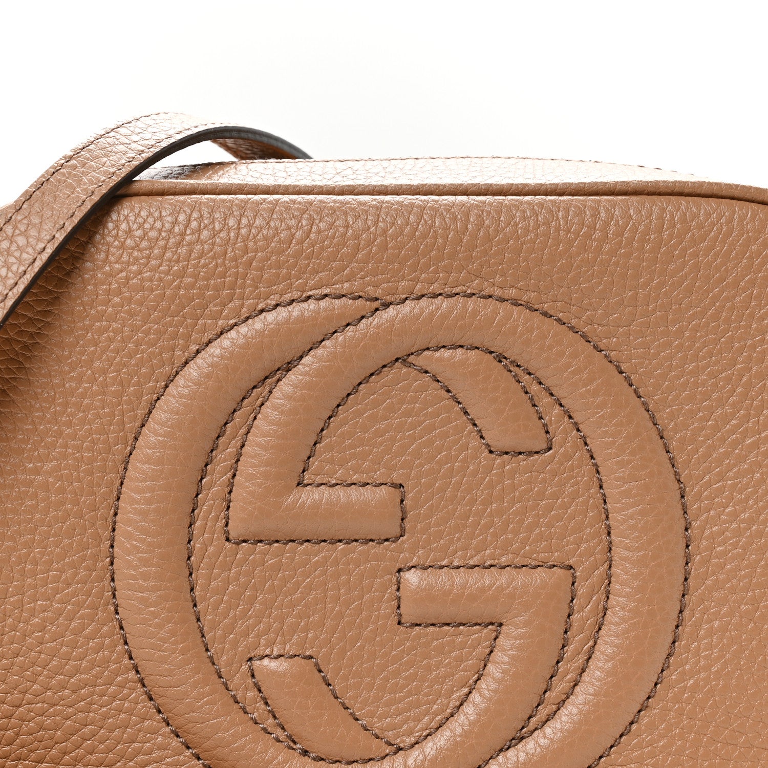 Gucci Pebbled Calfskin Small Soho Disco Bag Camelia 8 of 11