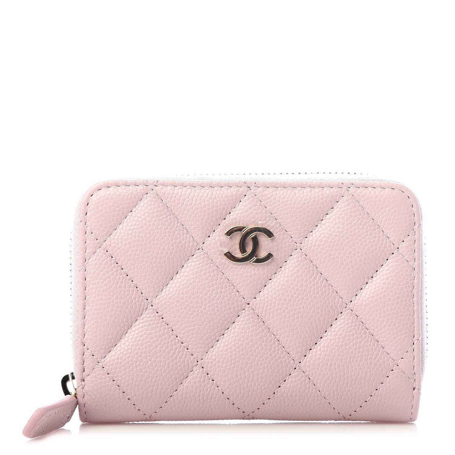 Chanel Caviar Quilted Zip Coin Purse Light Pink 1 of 8