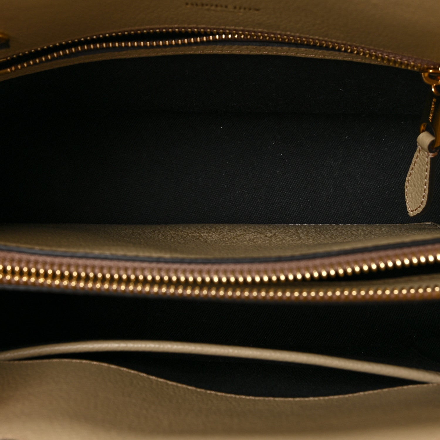 Burberry Grainy Calfskin Mini Two Handle Title Bag Camel 6 of 9