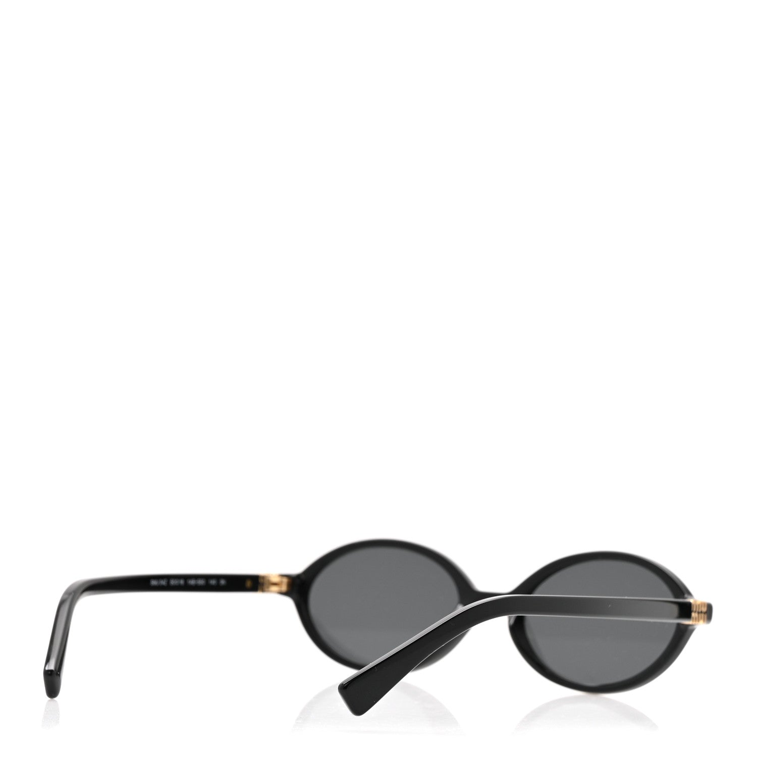 Miu Miu Acetate Oval Regard Sunglasses SMU04Z Black 4 of 10