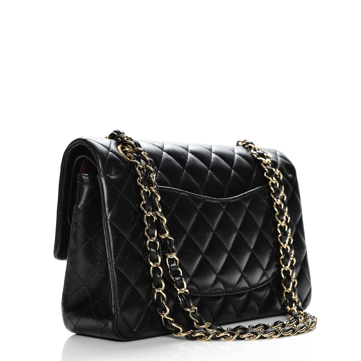Chanel Lambskin Quilted Medium Double Flap Black 3 of 8
