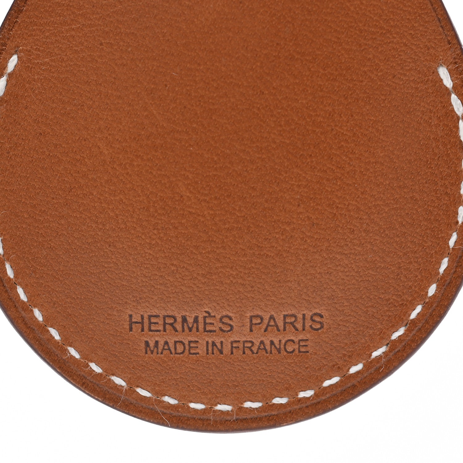 Hermes Fawn Barenia AirTag Bag Charm Fauve 3 of 6