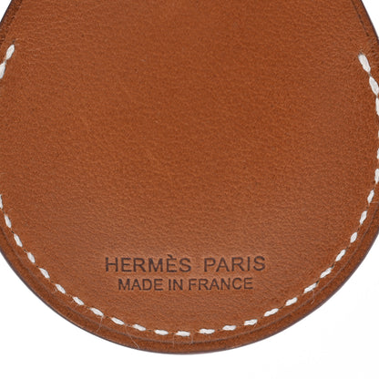 Hermes Fawn Barenia AirTag Bag Charm Fauve 3 of 6
