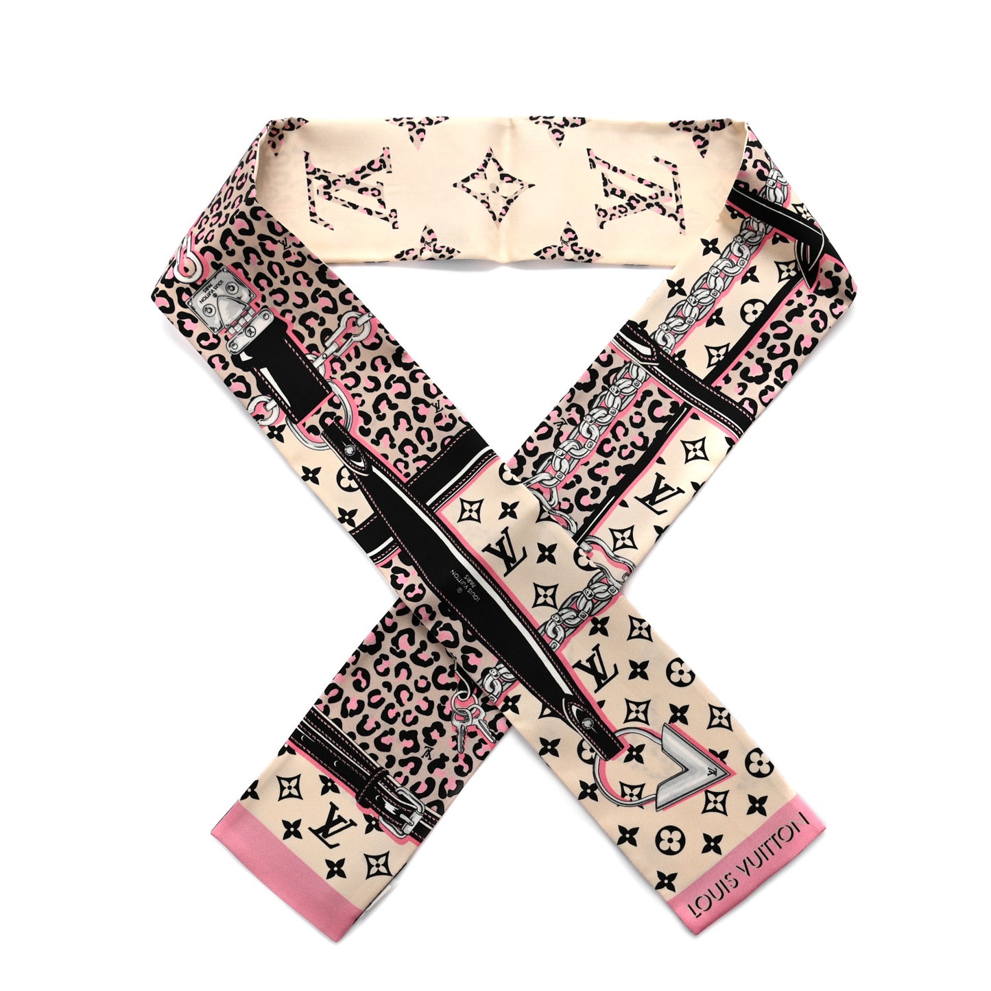 Silk Monogram Wild At Heart Bandeau Cream