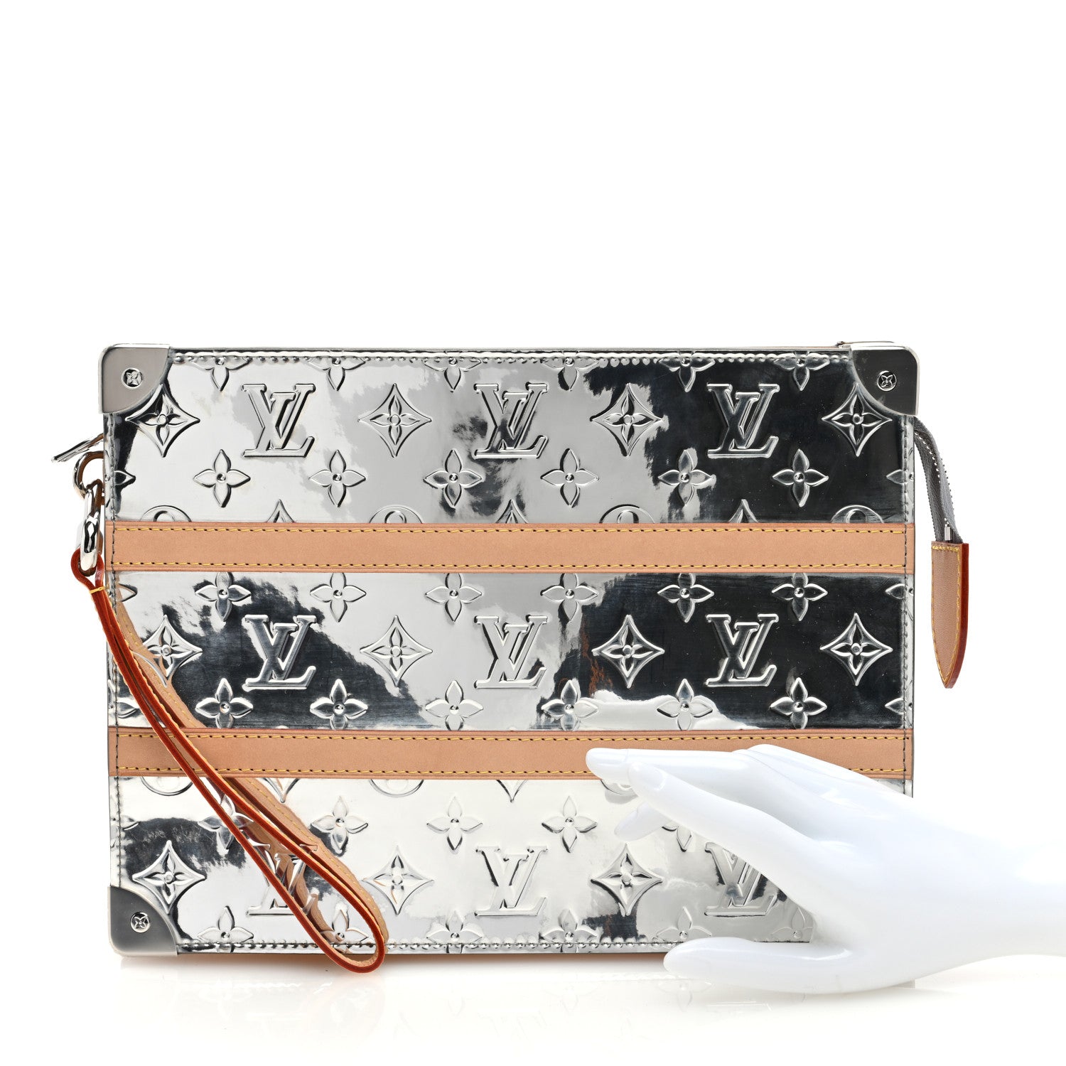 Louis Vuitton Monogram Miroir Trunk Pochette Silver 2 of 7