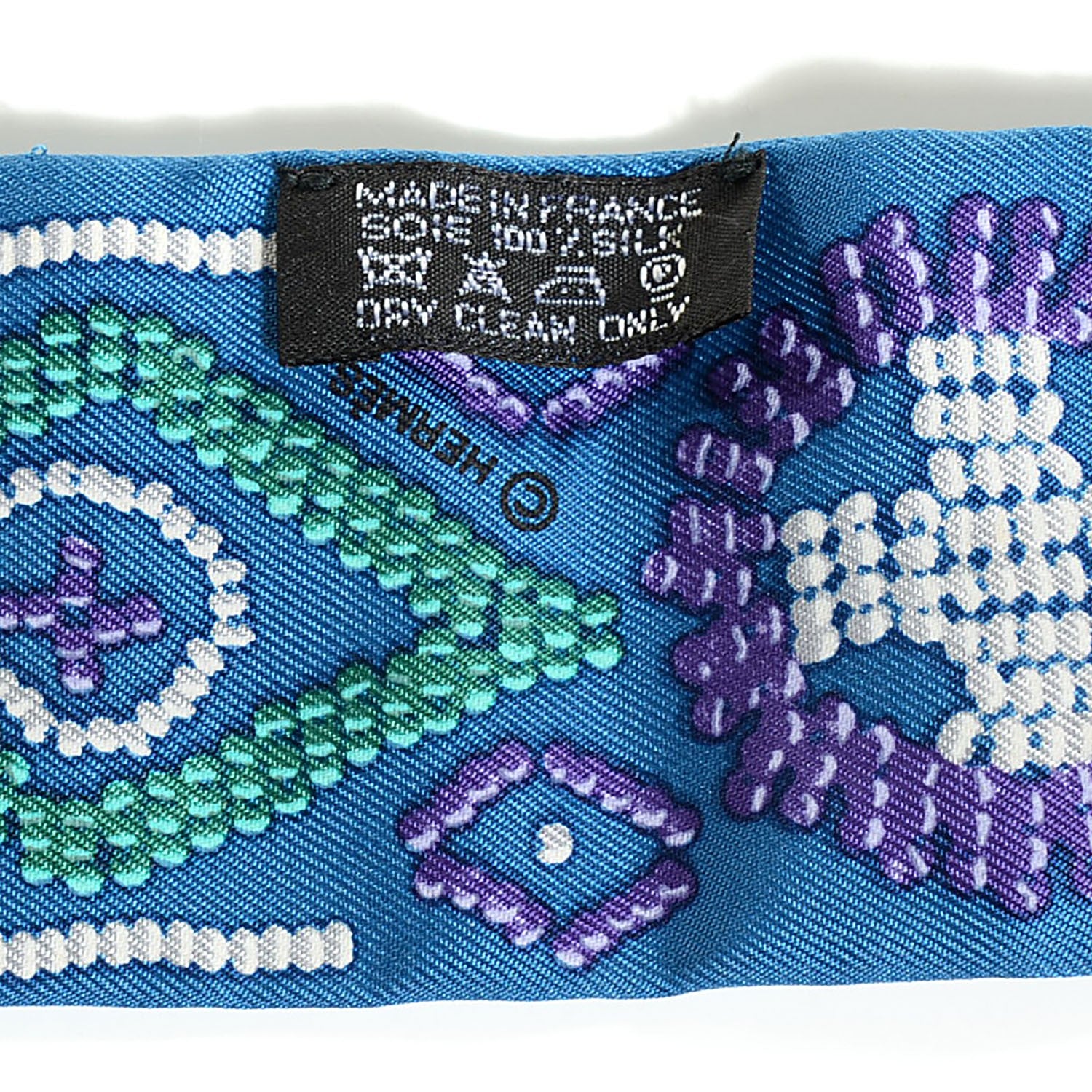 Hermes Silk Kelly En Perles Twilly Bleu 13 of 19