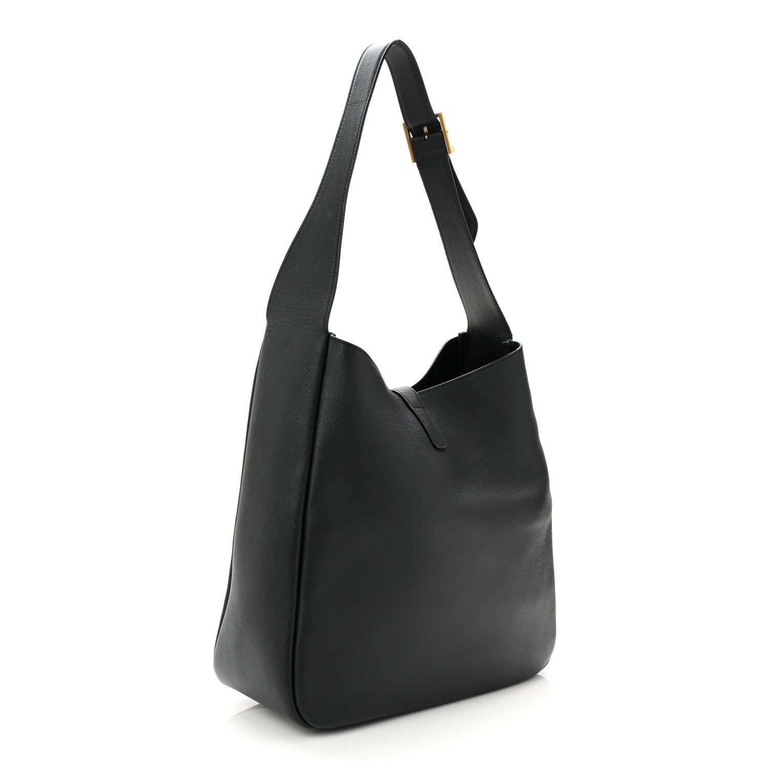 Saint Laurent Smooth Calfskin Large Le 5 A 7 Soft Hobo Black 3 of 12