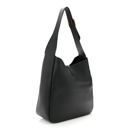 Saint Laurent Smooth Calfskin Large Le 5 A 7 Soft Hobo Black 3 of 12