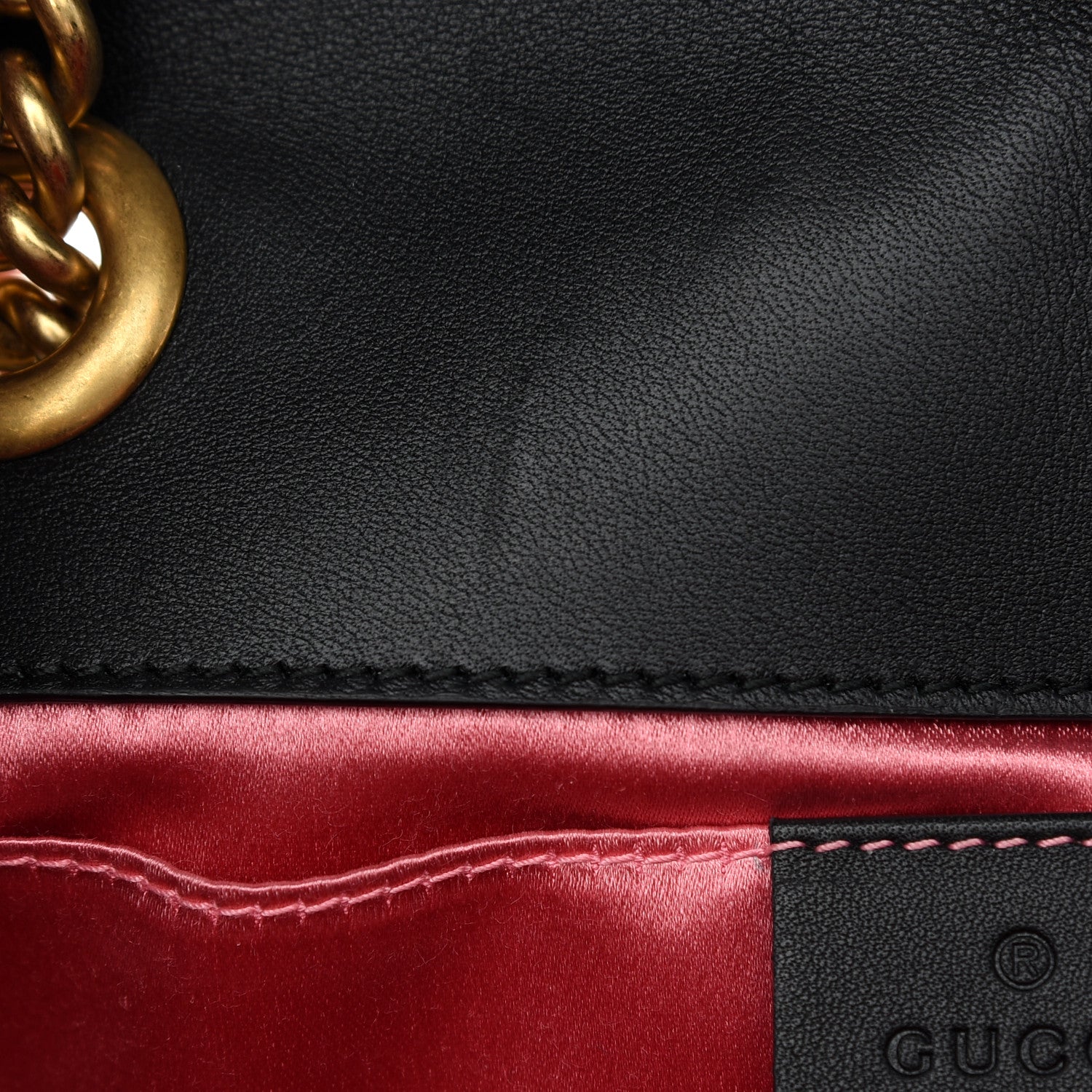 Gucci Velvet Matelasse Mini GG Marmont Shoulder Bag Black 10 of 10