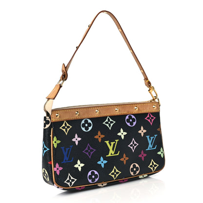 Louis Vuitton Monogram Multicolor Pochette Accessories Black 3 of 8