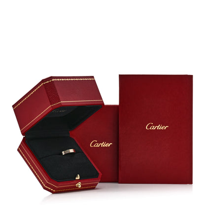Cartier 18K Pink White Yellow Gold 3.5mm Vendome Louis Cartier Wedding Band Ring 50 5.25 6 of 6