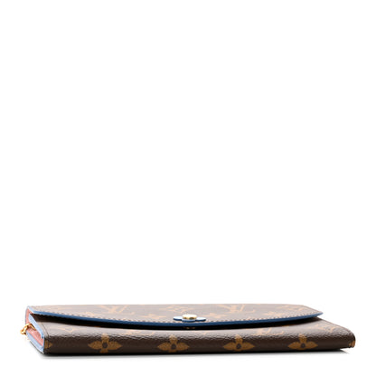 Louis Vuitton Monogram Bloom Flower Emilie Wallet Blue Jean 4 of 12