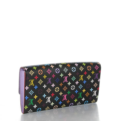 Louis Vuitton Monogram Multicolor Sarah Wallet Black Violet 3 of 7