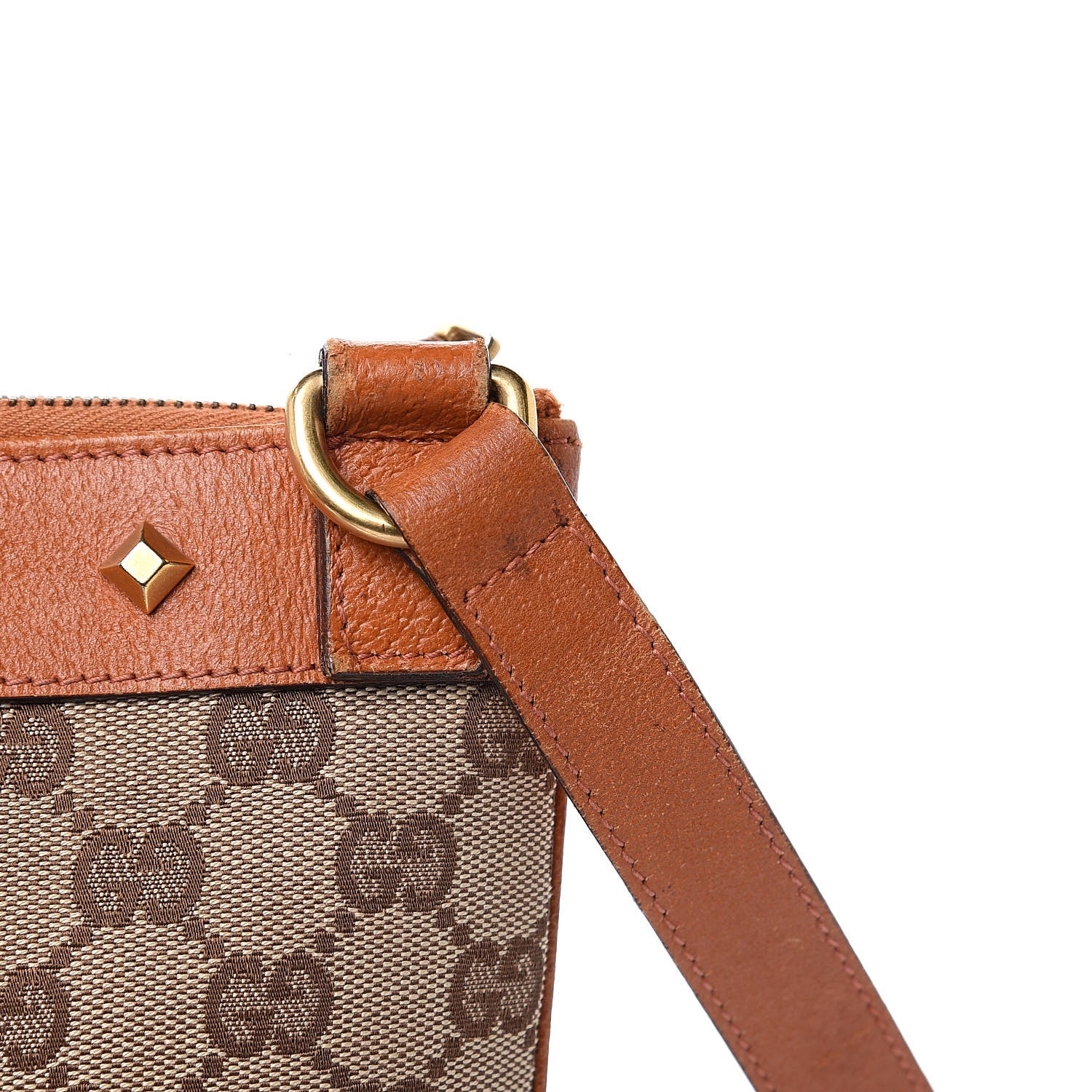 Gucci Monogram Studded Messenger Orange 12 of 16