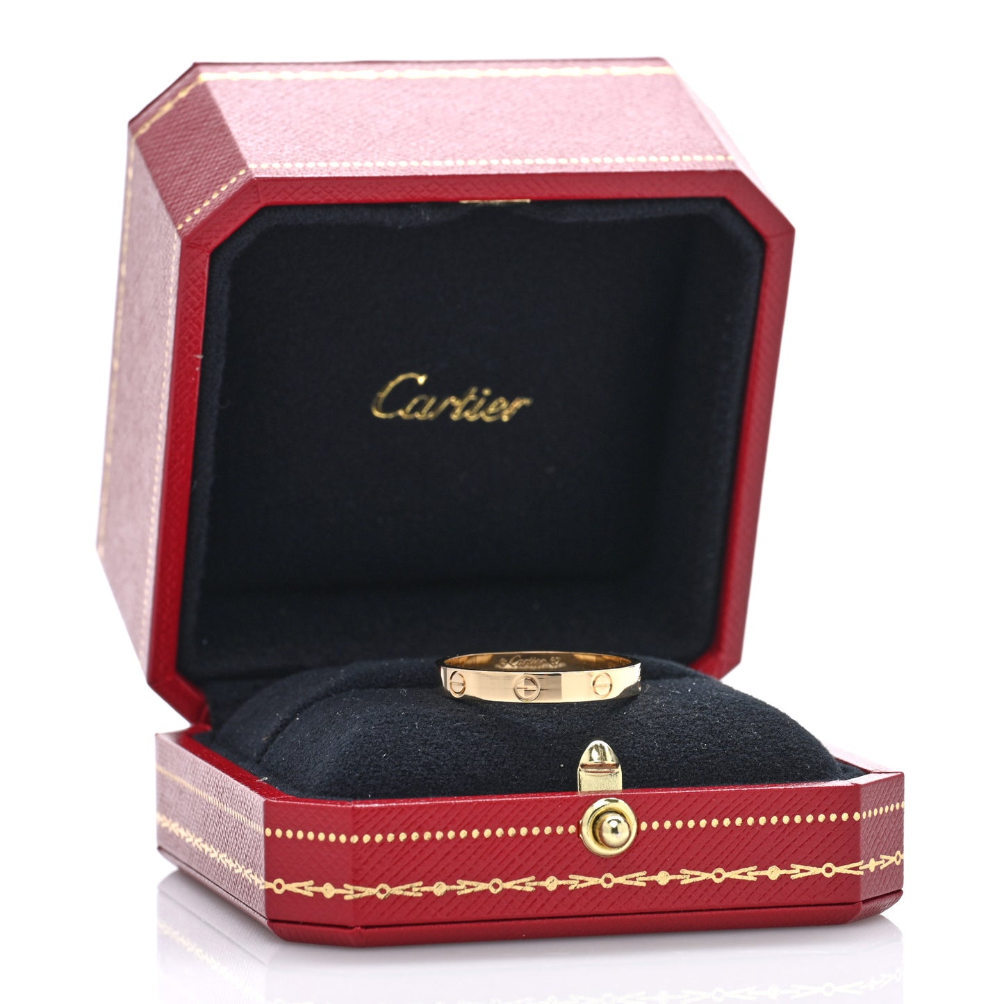 18K Yellow Gold 3.5mm LOVE Wedding Band Ring 67/11.75
