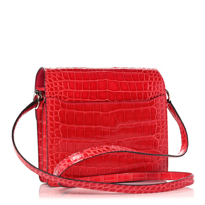 Hermes Shiny Alligator Mini Sac Roulis Bougainvillea 3 of 16