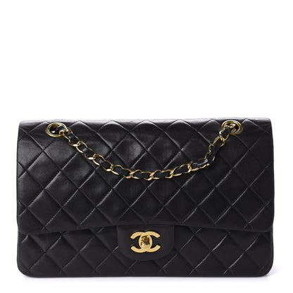 Chanel Lambskin Quilted Medium Double Flap Black 1 of 11