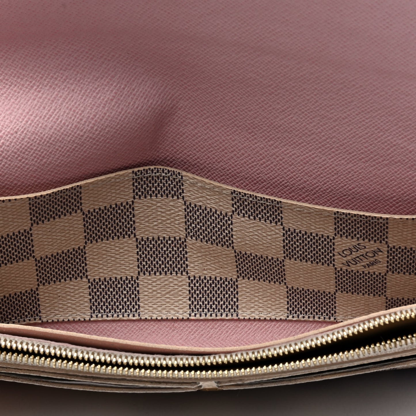 Damier Azur Emilie Wallet Rose Ballerine