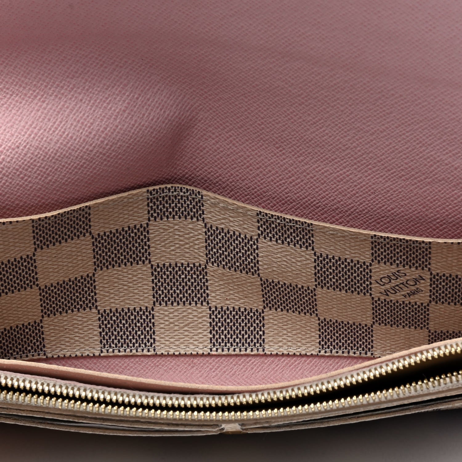 Louis Vuitton Damier Azur Emilie Wallet Rose Ballerine 3 of 8