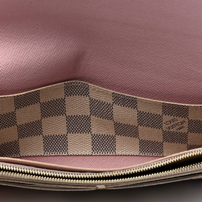 Louis Vuitton Damier Azur Emilie Wallet Rose Ballerine 3 of 8