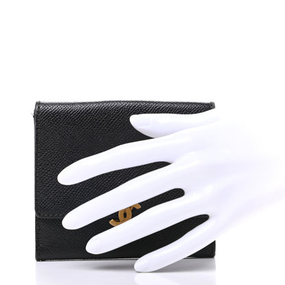 Chanel Grained Calfskin CC Flap Wallet Black 2 of 9