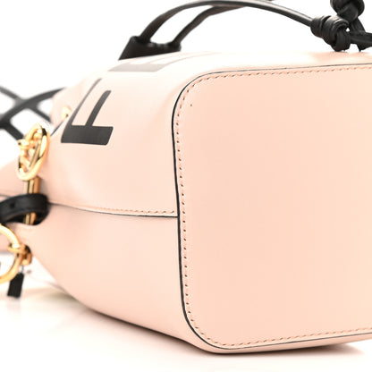 Fendi Vitello Fluffy Grace F is Fendi Logo Embossed Mini Mon Tresor Bucket Bag Rosa Quarzo Black 8 of 9