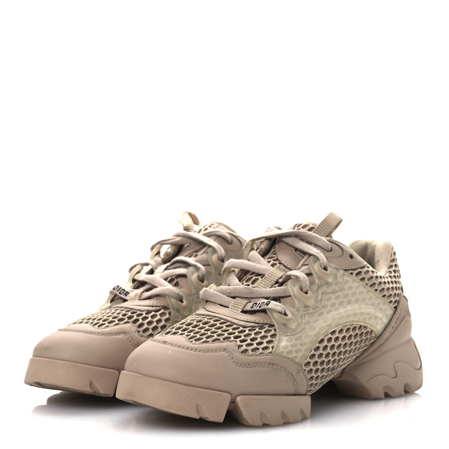 Christian Dior Mesh D-Connect Sneakers 37.5 Nude 4 of 14