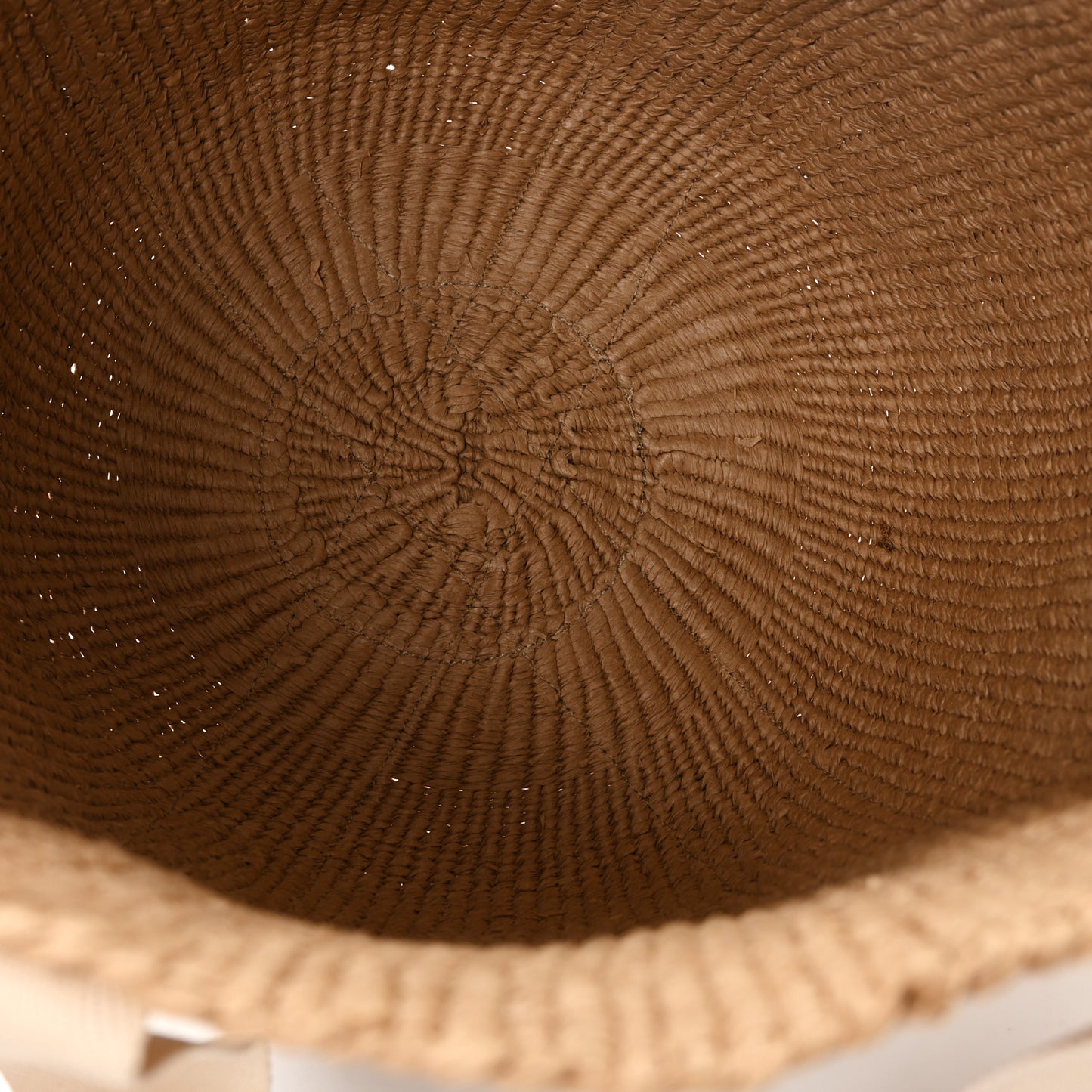 X MIFUKO Raffia Large Woody Basket Bag White