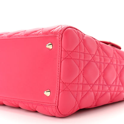 Christian Dior Lambskin Cannage Medium Lady Dior Pink 10 of 10