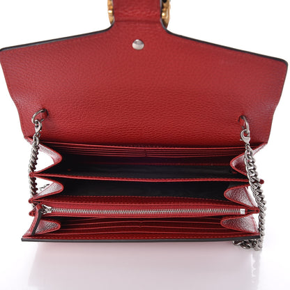 Gucci Calfskin Mini Dionysus Chain Wallet Hibiscus Red 5 of 9