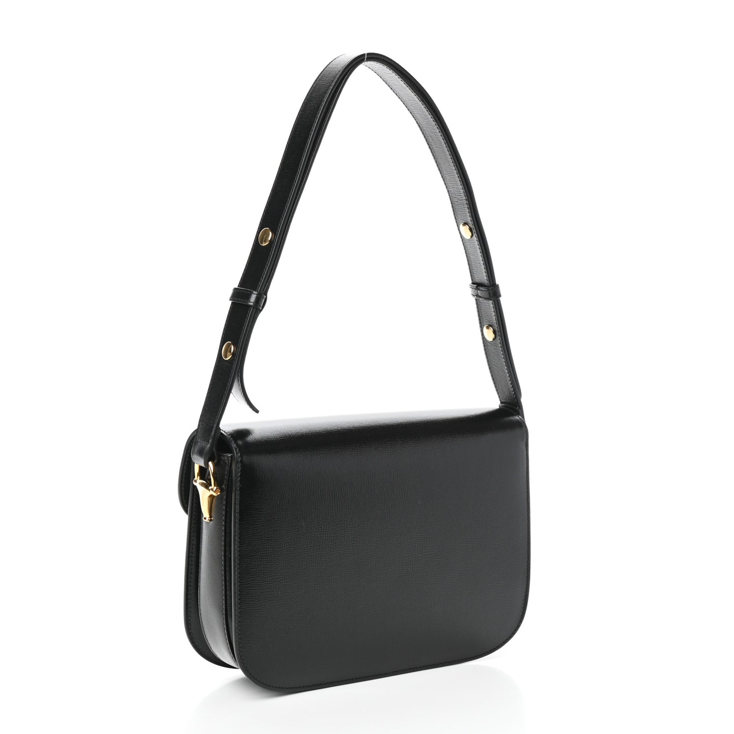 Azalea Calfskin Horsebit 1955 Shoulder Bag Black