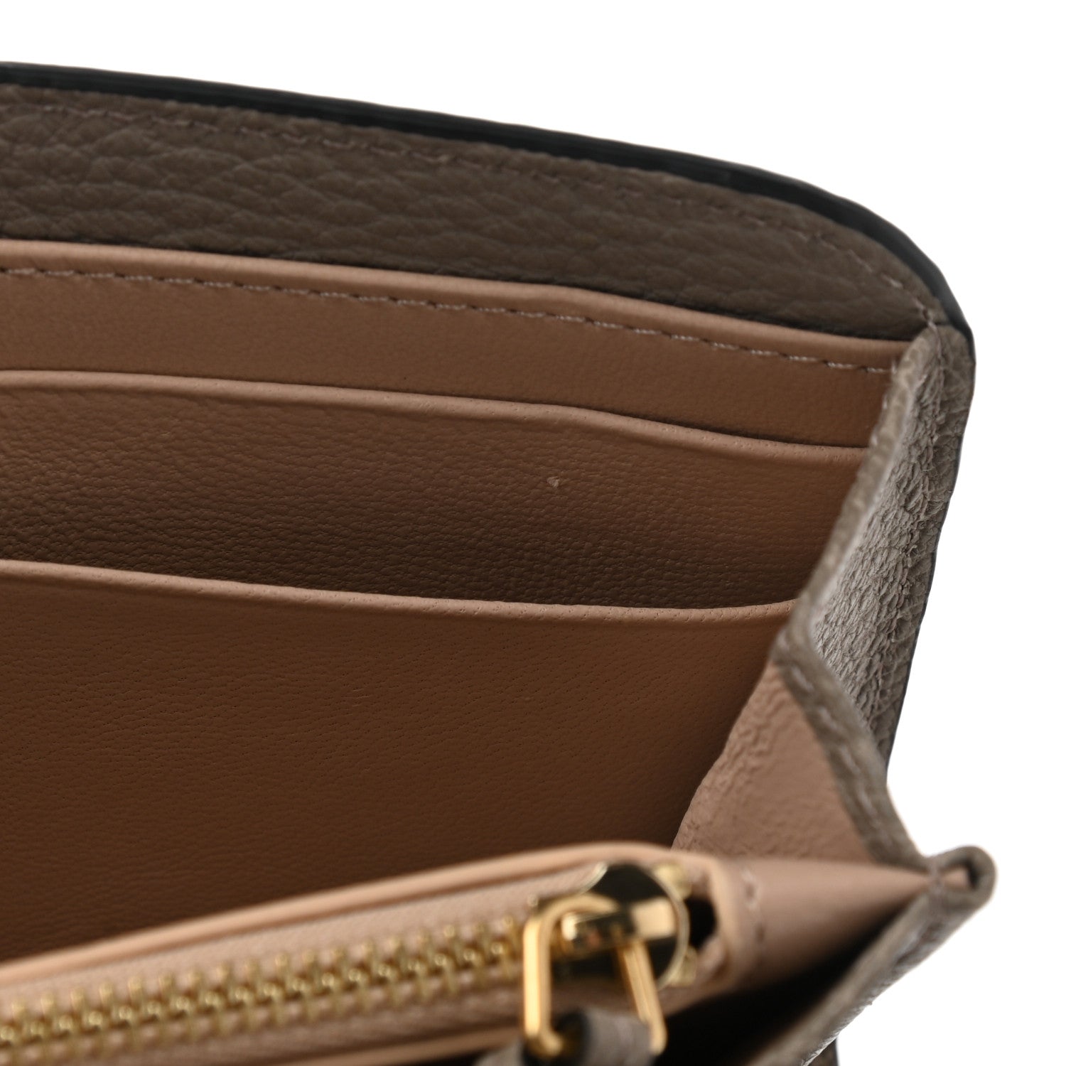 Chloe Grained Lambskin Drew Long Wallet with Flap Motty Grey 9 of 10