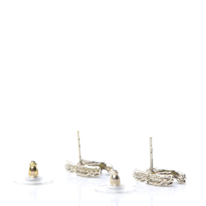 Chanel Crystal CC Earrings Gold 3 of 4